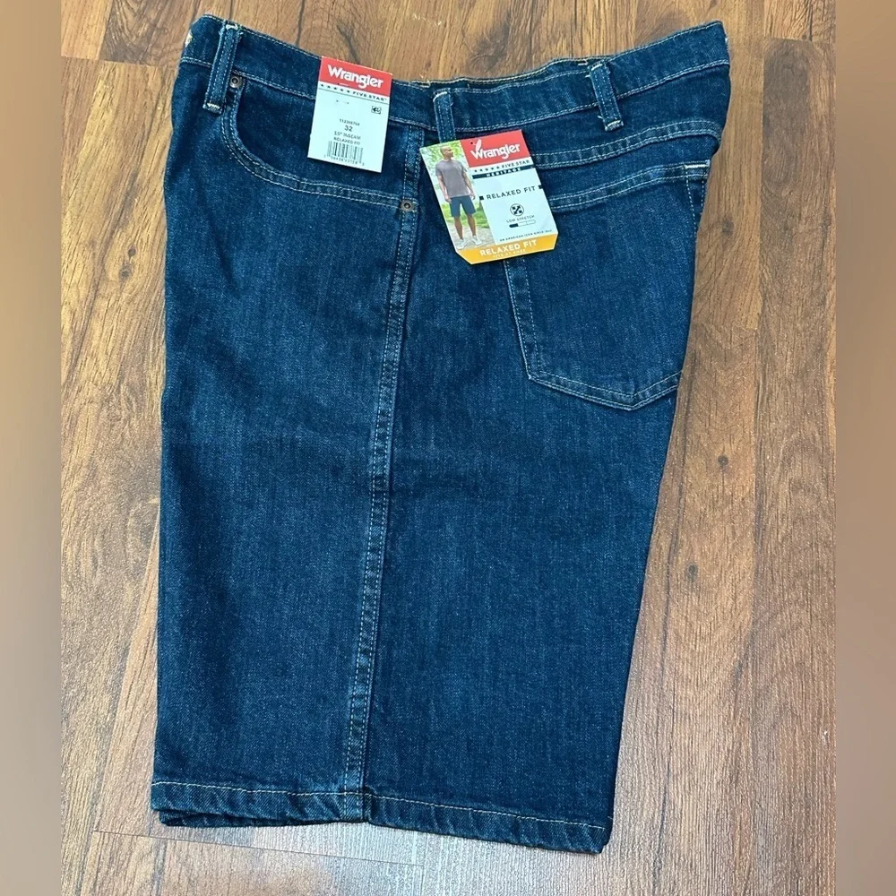 Wrangler Dark Blue Jean Shorts for Men